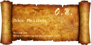 Odor Melinda névjegykártya