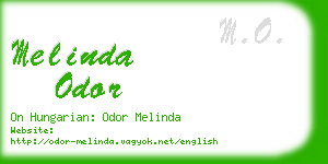 melinda odor business card